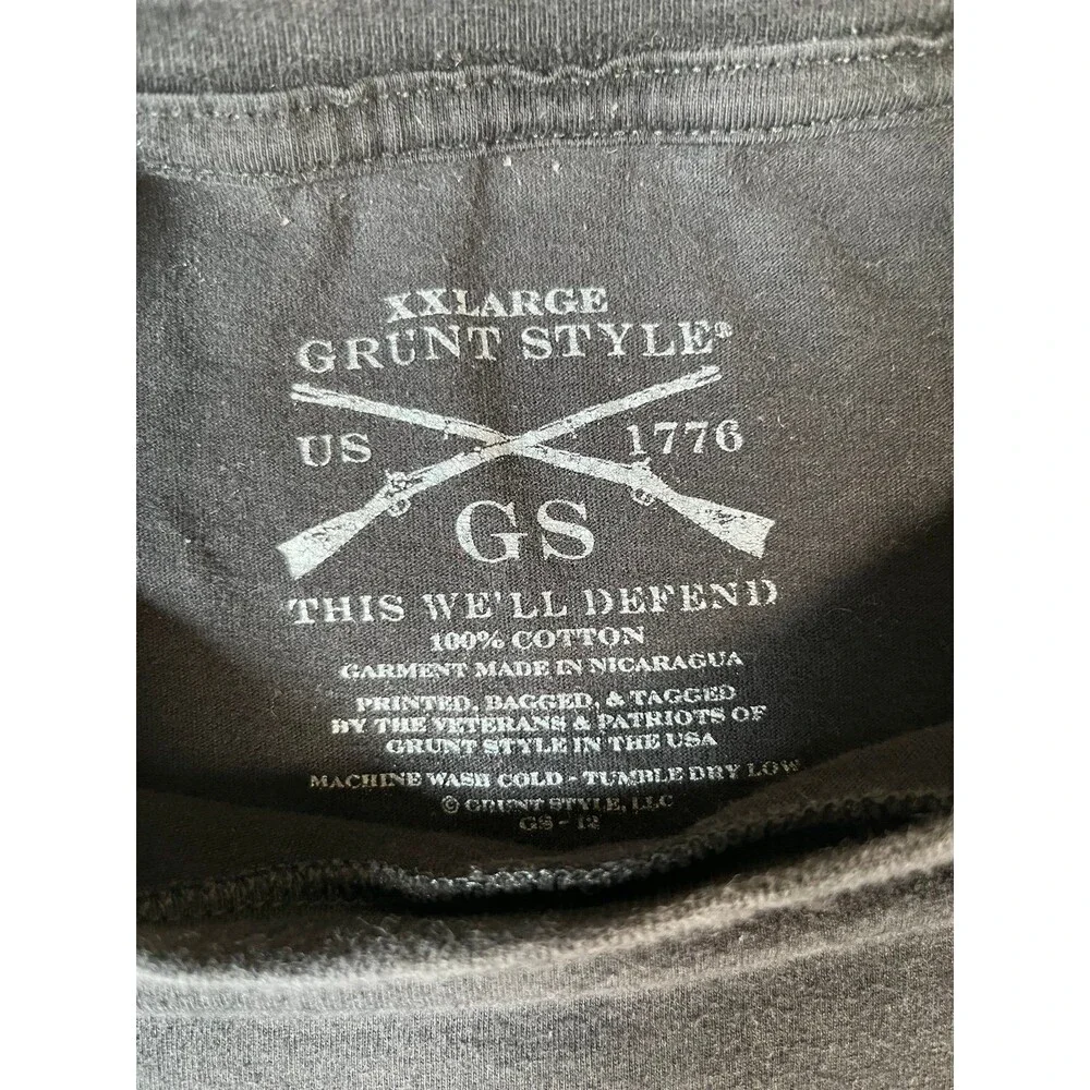 Grunt Style Patriot Seal mens t shirt XL navy never surrender - Picture 6 of 8